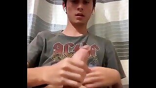 Handsome twink cum